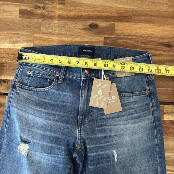 J Crew 484 Slim Fit Jeans Mens 30/32 Distressed Denim Preppy Casual Office NWT - Picture 11 of 15